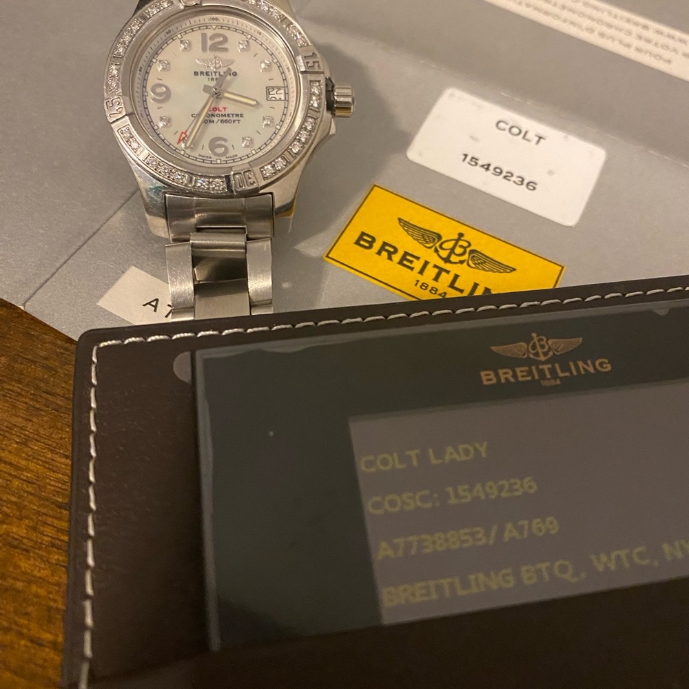 Woman’s Diamond Bezel Breitling Colt Lady - Picture 8 of 14